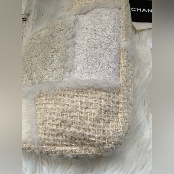 Chanel Patchwork Tweed Timeless Classic Rare with Chain Shoulder bag Authentic - Picture 16 of 17